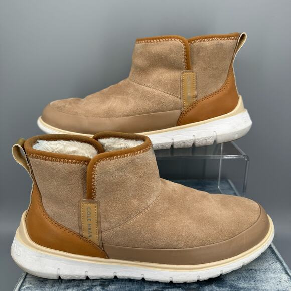 Cole Haan Generation Zeroguard Women’s Water-Resistant Ankle Boots Brown Sz 10B - Picture 1 of 10